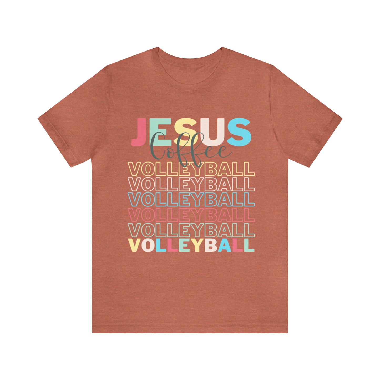 Volleyball T-Shirt | Jesus, Coffee, Volleyball | Faithful Athlete Shirt | Volleyball Apparel | Team Sports Shirt