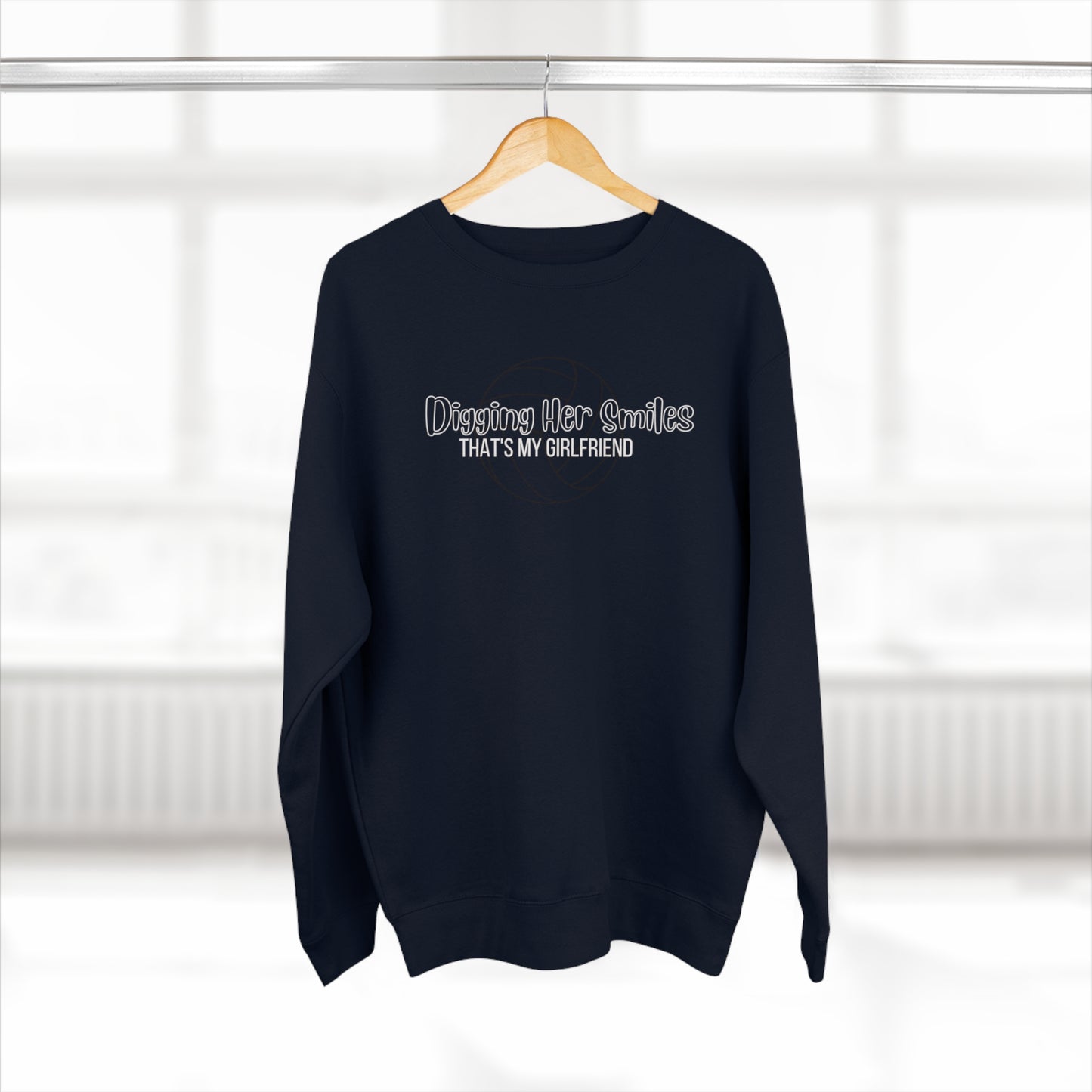 Digging Her Smiles Boyfriend Sweater | Boyfriend sweater | volleyball boyfriend | volleyball gift | Game day boyfriend shirt|