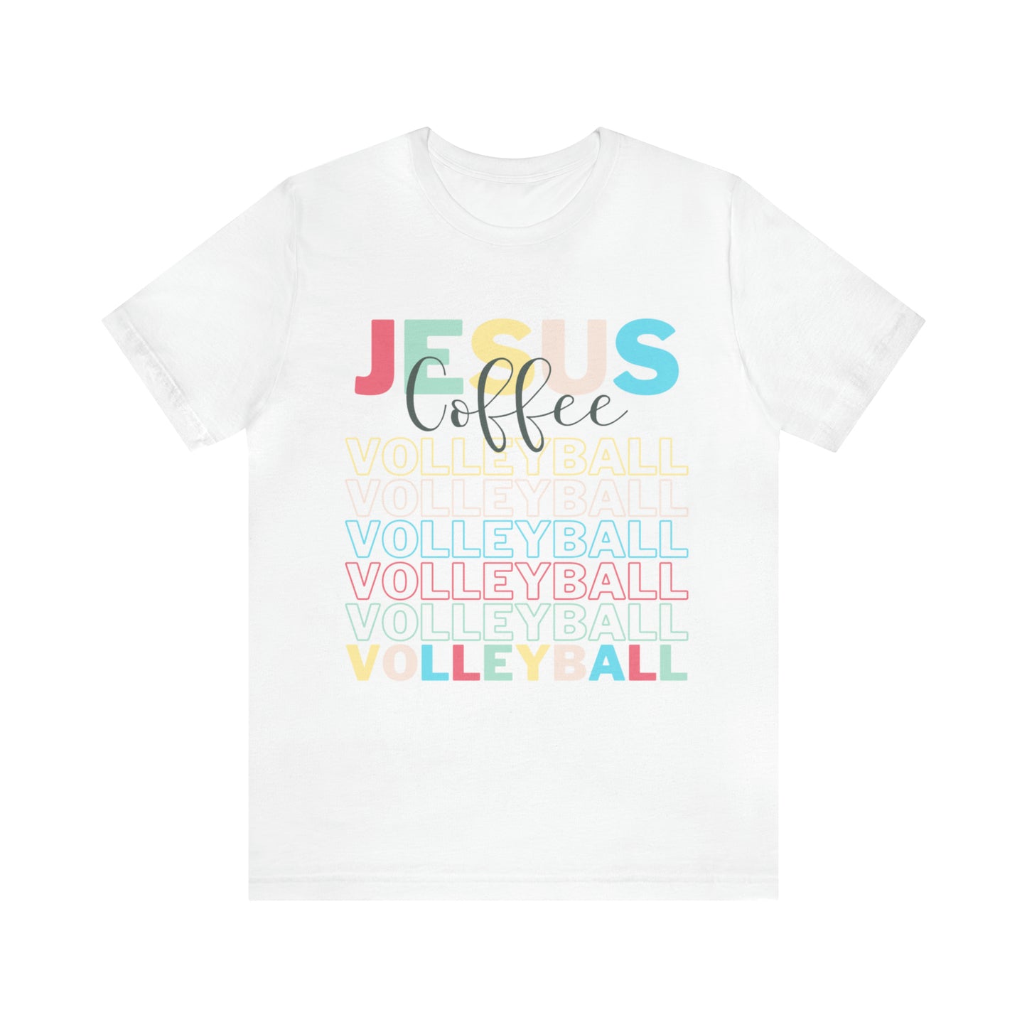 Volleyball T-Shirt | Jesus, Coffee, Volleyball | Faithful Athlete Shirt | Volleyball Apparel | Team Sports Shirt