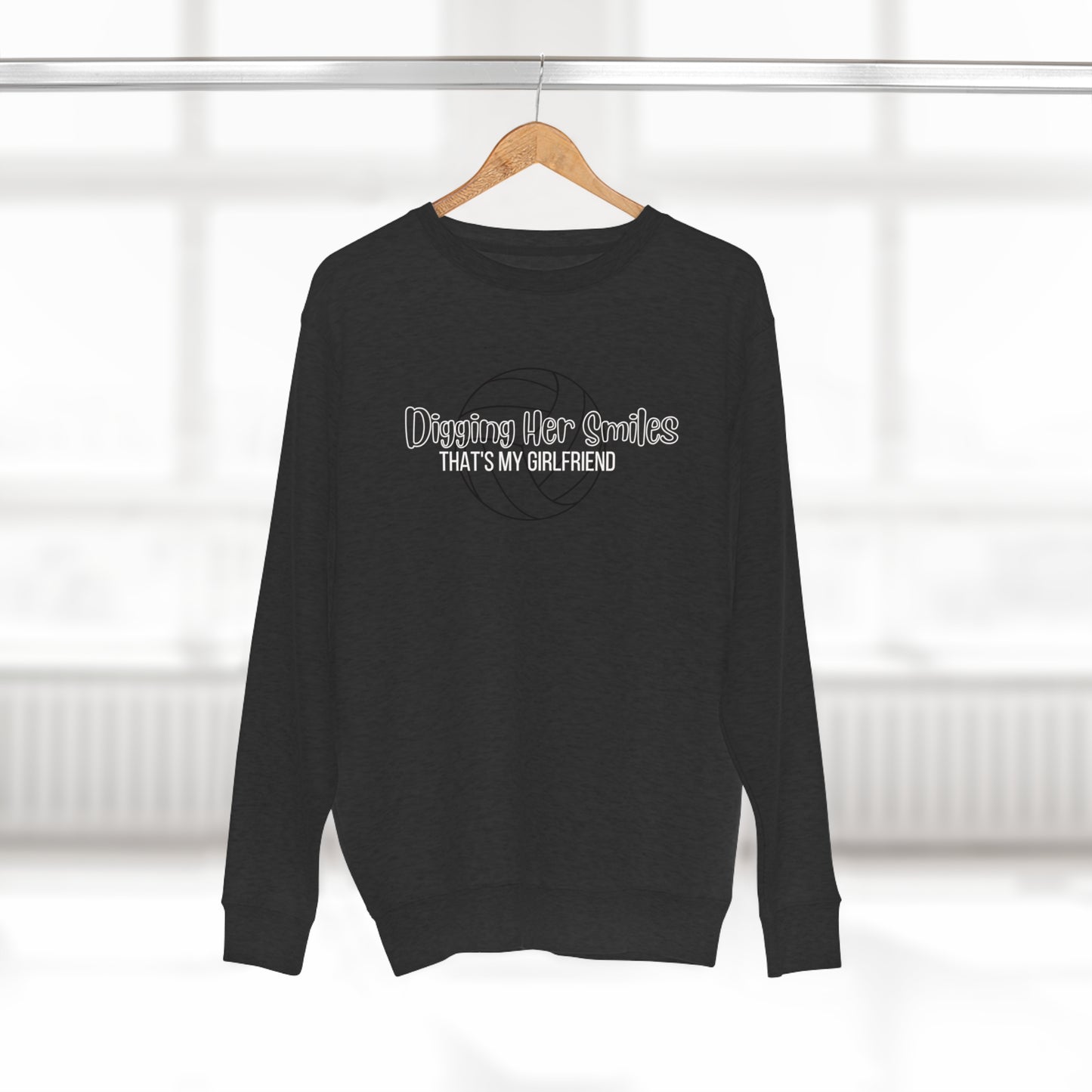 Digging Her Smiles Boyfriend Sweater | Boyfriend sweater | volleyball boyfriend | volleyball gift | Game day boyfriend shirt|