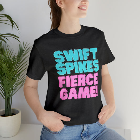 Swift Spikes, Fierce Game Volleyball T-Shirt | Taylor Swift Volleyball Shirt | Fun Volleyball shirt | Volleyball Gift | Sport | Game Day