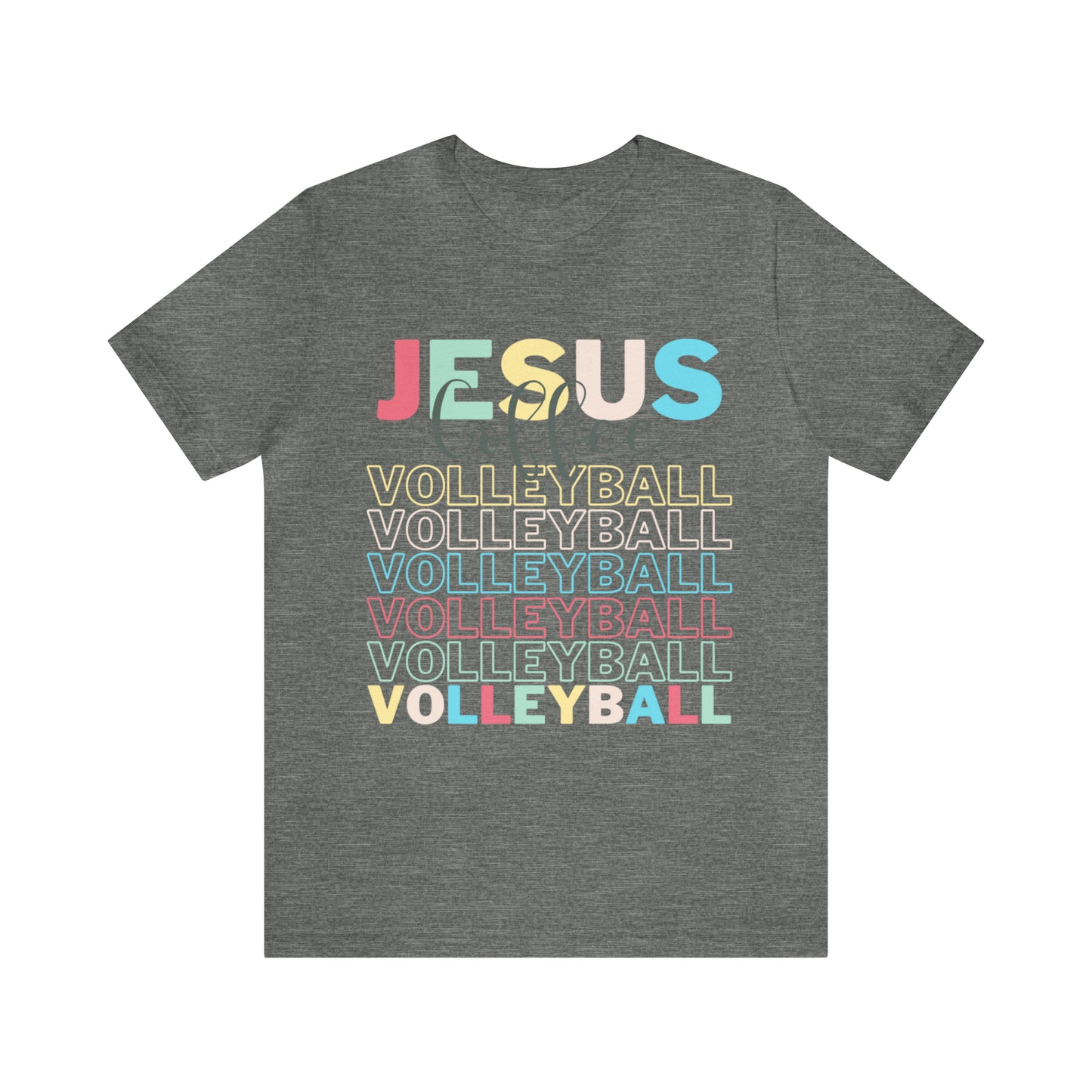 Volleyball T-Shirt | Jesus, Coffee, Volleyball | Faithful Athlete Shirt | Volleyball Apparel | Team Sports Shirt