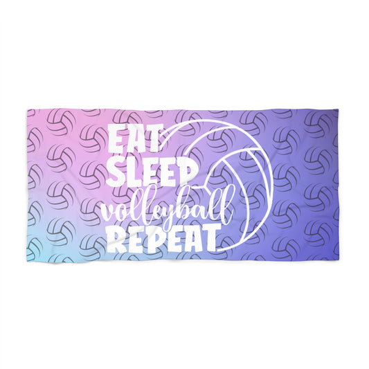 Volleyball Beach Towel | Volleyball Towel | Eat Sleep Volleyball