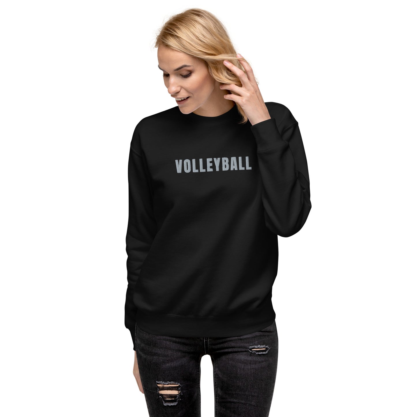 Volleyball Embroidered sweatshirt, embroidered sweatshirt, Volleyball Gift, players, volleyball parents